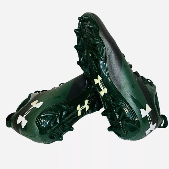 Under Armour Nitro Mid Green Black Football Cleats 1290962-055 Mens Size 14 - Picture 10 of 10